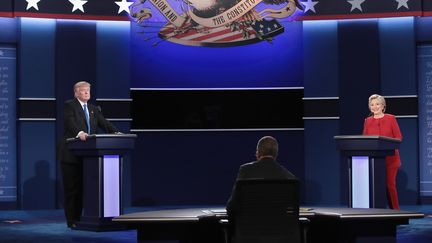 Débat télévisé Hillary Clinton et Donald Trump dans la nuit du 26 au 27 septembre 2016. (DREW ANGERER / GETTY IMAGES NORTH AMERICA)