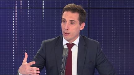 Jean-Baptiste Djebarri,&nbsp;secrétaire d'État chargé des Transports, invité du "8h30 franceinfo", jeudi 4 juin 2020.&nbsp; (FRANCEINFO / RADIOFRANCE)