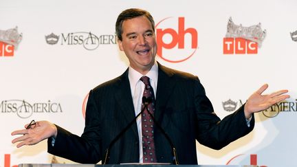 Sam Haskell, directeur général de l'organisation "Miss America", le 27 janvier 2010, lors d'une conférence de presse à&nbsp;Las Vegas, dans le Nevada. (ETHAN MILLER / GETTY IMAGES NORTH AMERICA)