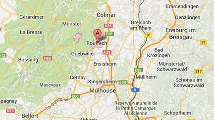 Au moins trois hommes ont braqu&eacute; un supermarch&eacute;, mercredi 30 octobre 2013, &agrave; Rouffach (Haut-Rhin). ( GOOGLE MAPS / FRANCETV INFO )