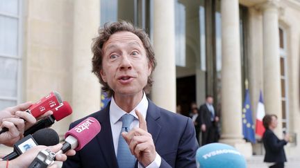 Stéphane Bern fin mai 2018, lors de la présentation des 18 projets sélectionnés pour le Loto du Patrimoine.
 (ludovic MARIN / AFP)