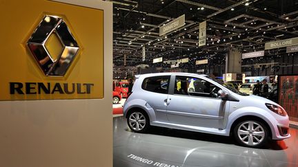 La Twingo sport de Renault pr&eacute;sent&eacute;e au Salon international de Gen&egrave;ve, le 4 mars 2008. (FABRICE COFFRINI / AFP)