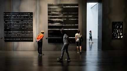 Exposition "Les derniers Soulages", à partir du 24 juin, à Rodez en France (LIONEL BONAVENTURE / AFP)