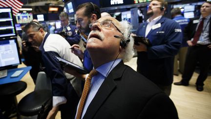 Des traders à la Bourse de New York, le 24 juin 2016. (MAXPPP)