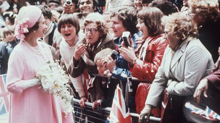 La reine Elizabeth II lors de son jubilé d'argent, le 7 juin 1977 à Londres (Royaulme-Uni). (ALPHAPRESS  / MAXPPP)