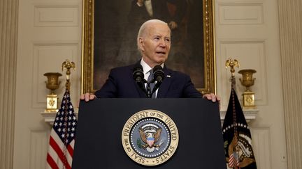 The President of the United States, Joe Biden, announces a ceasefire plan between Israel and Hamas on Friday May 31 from the White House.  (CHIP SOMODEVILLA / GETTY IMAGES NORTH AMERICA / AFP)