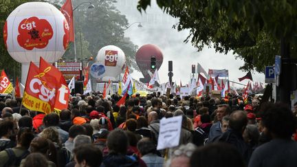 La manifestation contre la réforme du Code du travail, le 12 septembre 2017 à Paris. (CITIZENSIDE/DAN PIER / CITIZENSIDE)