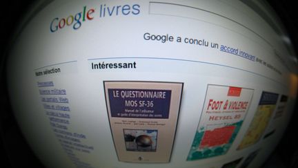 Google Livres, la biblioth&egrave;que de Google au coeur du contentieux entre le g&eacute;ant d'internet et les &eacute;diteurs am&eacute;ricains. (JOEL SAGET / AFP)