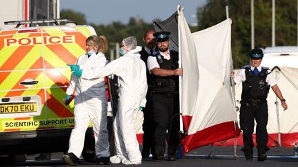 Police respond to a stabbing attack in Southport, UK, on ​​July 29, 2024. (DARREN STAPLES / AFP)