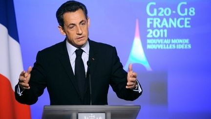 Nicolas Sarkozy a adressé ses voeux à la presse, lundi 24 janvier, à l'Elysée. (Eric Feferberg)