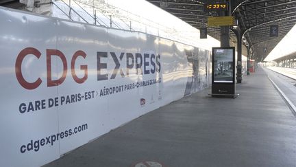 Le chantier du projet&nbsp;du CDG Express, le 1er novembre 2011, à la gare de l'Est, à Paris. (SERGE ATTAL / ONLY FRANCE / AFP)