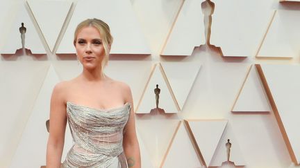 L'actrice Scarlett Johansson arrive à la cérémonie des Oscars à Los Angeles (Etats-Unis), le 9 février 2020. (MAXPPP)