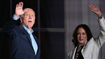 Joe Biden et Kamala Harris, président et vice-présidente des Etats-Unis, à la Maison Blanche, à Washington, le 4 juillet 2024. (MANDEL NGAN / AFP)