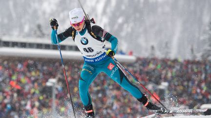 Anaïs Chevalier signe son troisième podium de l'hiver grâce à sa deuxième place lors de l'individuel d'Antholz-Anterselva. (MATTHIAS BALK / DPA)