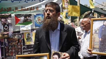 Le militant palestinien Khader Adnane, le 7 mai 2012 à Naplouse (Cisjordanie occupée). (NASSER ISHTAYEH / AP / SIPA)