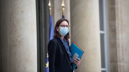 La ministre&nbsp;de la Transformation et de la fonction publiques, Amélie de Montchalin, le 30 juin 2021, à l'Elysée.&nbsp; (ARTHUR NICHOLAS ORCHARD / HANS LUCAS / AFP)