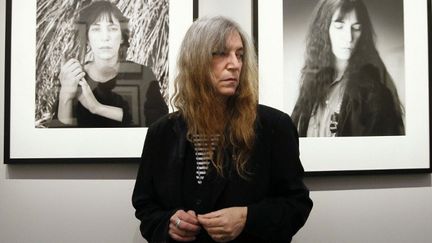 Patti Smith au vernissage de l'exposition Robert Mapplethorpe du Grand Palais, le 24 mars 2014)
 (PATRICK KOVARIK / AFP)