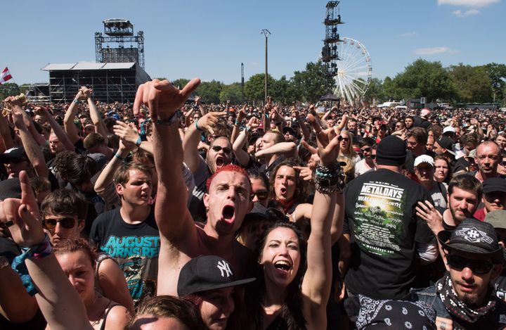 Un échantillon de festivaliers enthousiastes au Hellfest 2015.
 (Salom-Gomis Sebastien / Sipa)