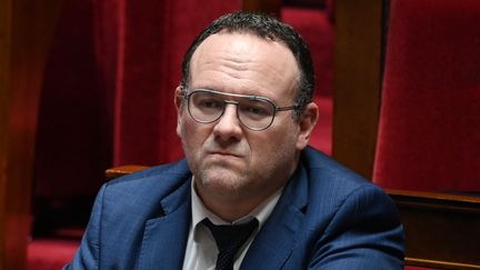 Le député Damien Abad participe à une séance de questions au gouvernement à l'Assemblée nationale à Paris, le 14 mars 2023. (ALAIN JOCARD / AFP)