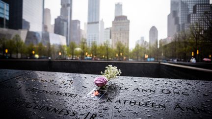 Le mémorial des attentats du 11 septembre 2001, à New York (Etats-Unis), le 7 mai 2022. (ARTHUR N. ORCHARD / HANS LUCAS / AFP)