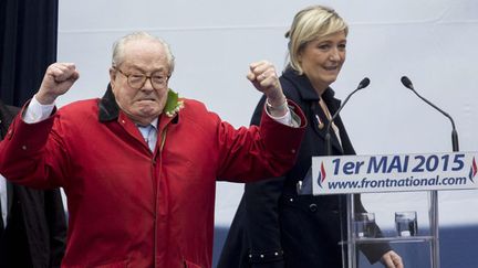 &nbsp; (Marine Le Pen veut pousser son père Jean-Marie vers la sortie © MAXPPP)