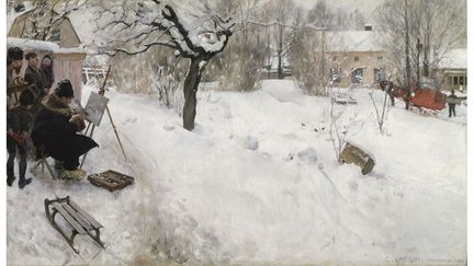 Carl Larsson, Le peintre en plein air, 1886, huile sur toile
 (Nationalmuseum, Stockholm)