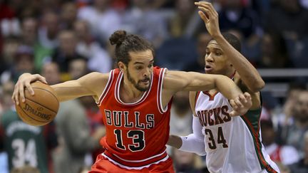 &nbsp; (Joakim Noah donne la priorité à son équipe des Chicago Bulls, pas à l'équipe de France © MaxPPP)