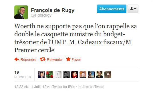 Capture d'écran d'un des tweets de François de Rugy (DR)