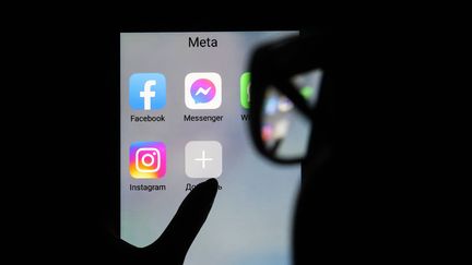 Les logos des applications Instagram, Facebook, Messenger et WhatsApp, de la société américaine Meta, en mars 2022.&nbsp; (KIRILL KUKHMAR / TASS / SIPA USA)