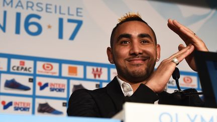 Dimitri Payet en conférence de presse (ANNE-CHRISTINE POUJOULAT / AFP)