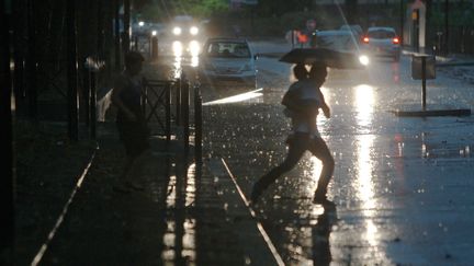 Cinq départements ont été palcés en vigilance orange aux orages, le 11 mai 2017. (MAXPPP)