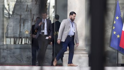 Alexandre Benalla à l'Élysée en mai 2017. (YOAN VALAT / EPA)