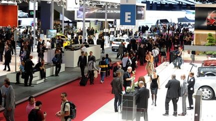 Le salon de l'automobile porte de Versailles à Paris (AFP/MIGUEL MEDINA)