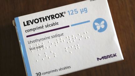 L'ancienne formule du Levothyrox, un&nbsp;médicament qui traite les troubles de la thyroïde. (JACQUES DEMARTHON / AFP)