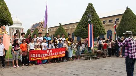 Touristes chinois au Palais royal à Bangkok (Lionel Deconinck)