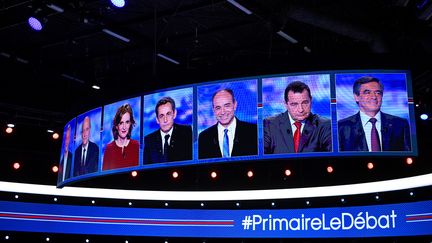 Premier débat des candidats de la primaire à droite, jeudi 13 octobre 2016. (MARTIN BUREAU / AFP)