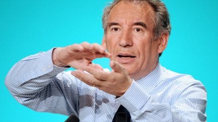 François Bayrou, le 13 avril, à Tours. (JEAN-FRANCOIS MONIER / AFP)