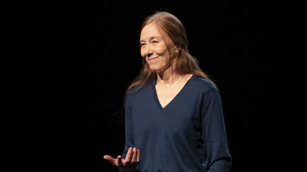 Valérie Dréville au théâtre des Bouffes du Nord, à Paris. (JEAN-LOUIS FERNANDEZ)