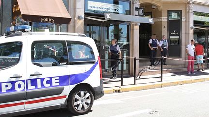 L'horloger de luxe braqu&eacute; le 31 juillet 2013 au matin &agrave; Cannes, sur la croisette, par deux individus arm&eacute;s. ( MAXPPP)