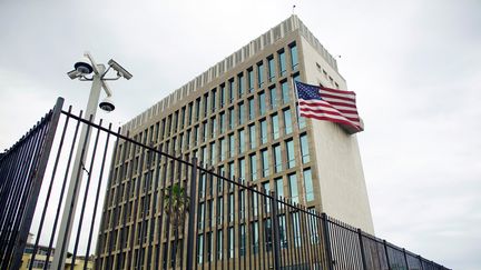 L'ambassade américaine à La Havane (Cuba), le 19 juin 2017.&nbsp; (ALEXANDRE MENEGHINI / X03465 / REUTERS)