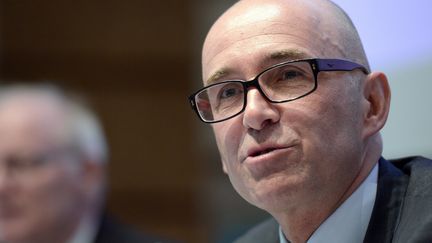 Frédéric Bierry, président du conseil départemental du Bas-Rhin, le 2 avril 2020. (FREDERICK FLORIN / AFP)