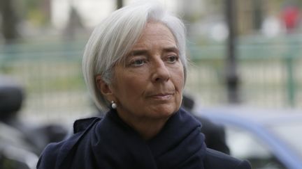 Christine Lagarde,&nbsp;directrice g&eacute;n&eacute;rale du Fonds mon&eacute;taire international (FMI), lors de son arriv&eacute;e &agrave; la Cour de justice de la R&eacute;publique, &agrave; Paris, le 19 mars 2014. (KENZO TRIBOUILLARD / AFP)