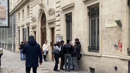 Le lycée Turgot à Paris a été bloqué le 19 janvier 2023, première de journée de mobilisation intersyndicale contre la réforme des retraites. (WILLIAM DE LESSEUX / FRANCEINFO / RADIO FRANCE)