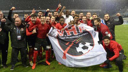 LE VHF Les Herbiers lors de sa victoire à Auxerre le 6 février. (DANIEL FOURAY / MAXPPP)