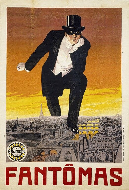 Affiche de "Fantomas" de Louis Feuillade en 1913
 (Gaumont)