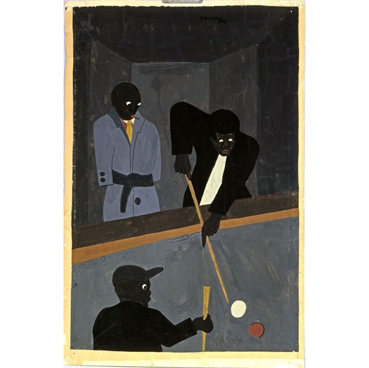 Jacob Lawrence, "Pool Players", 1938.
 (Collection of AXA US /© Adagp, Paris, 2016)