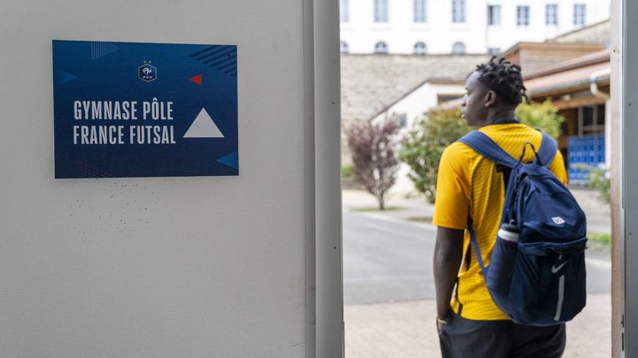 The French futsal center, opened in 2018, in Lyon on October 3, 2023. (ANTOINE BOUREAU / AFP)