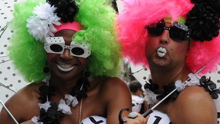 De joyeux drilles du Bola Preta dans les rues Rio, 9 février 2013.
 (VANDERLEI ALMEIDA / AFP)