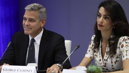 George et Amal Clooney le 20 septembre 2016 aux Nations Unies, à New York
 (Carolyn Kaster / AP / Sipa)