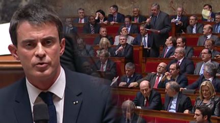 &nbsp; (Manuel Valls va avoir recours à l'article 49-3 pour faire adopter le texte de la loi Macron sans vote © LCP/RF)